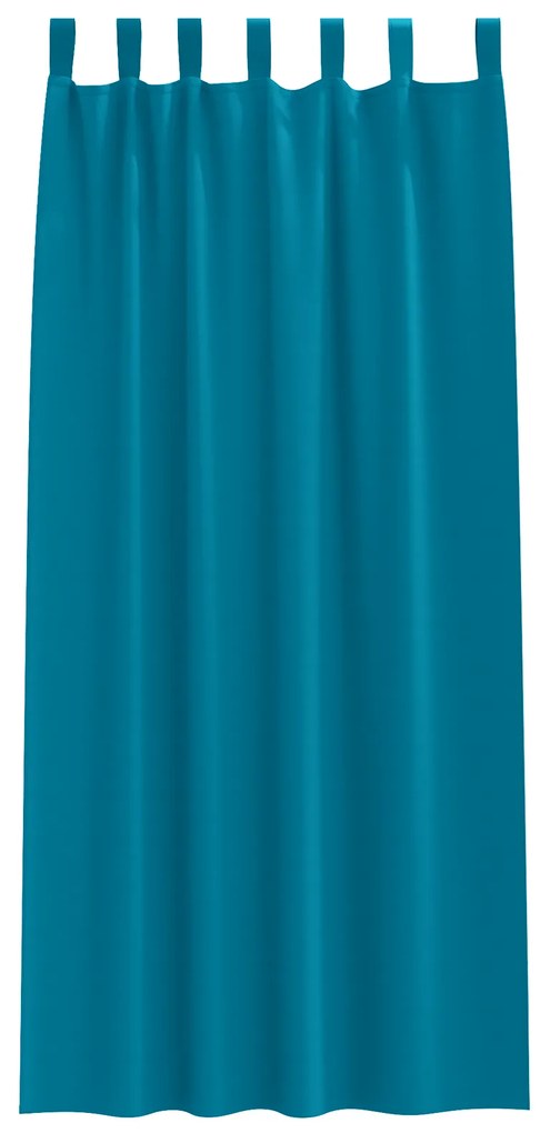 vidaXL Κουρτίνες με κουρτίνες 2 pcs Τιρκουάζ 245 x 140 εκ. Πολυεστέρας