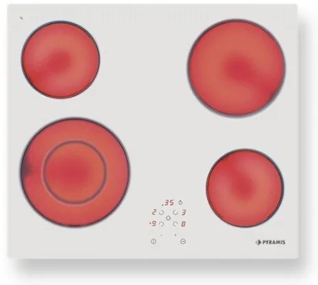 Pyramis 58HL 536 Λευκή Αυτόνομη Κεραμική Εστία Αφής Χωρίς Πλαίσιο 58x51 cm