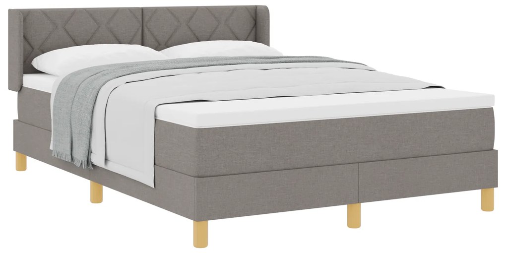vidaXL Κρεβάτι με Σπαστό Στρώμα σε Ταμπά, 140 x 190 cm, Υφάσματος