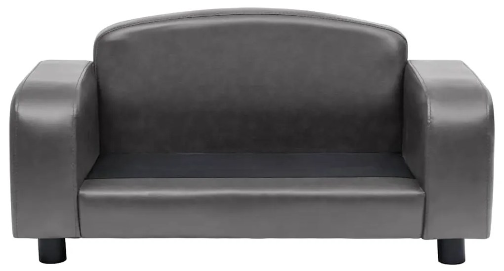 vidaXL Καναπές-Κρεβάτι Σκύλου Γκρι 80x50x40 εκ. από Συνθετικό Δέρμα