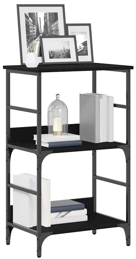 vidaXL Ράφι Βιβλίων Μαύρη δρυς 50 x 33 x 82 εκ Επεξεργασμένο ξύλο