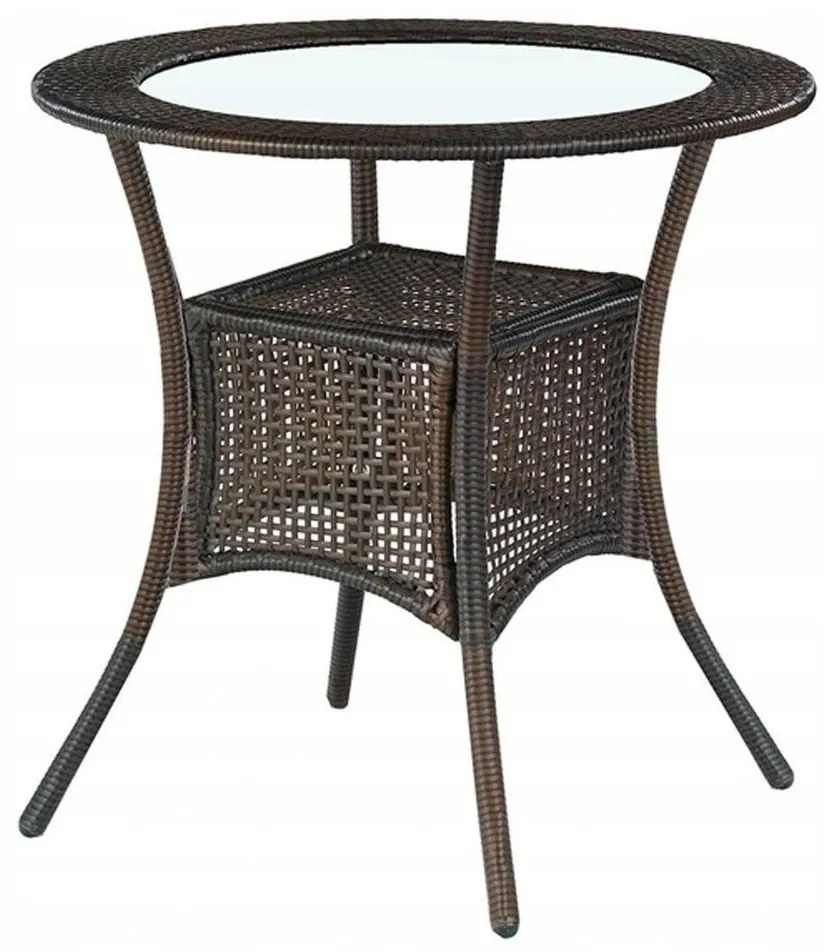 Σετ Τραπέζι και καρέκλες Houston 186, Επεξεργασμένο γυαλί, 28 kg, Πλαστικό ψάθινο, Μέταλλο | Epipla1.gr