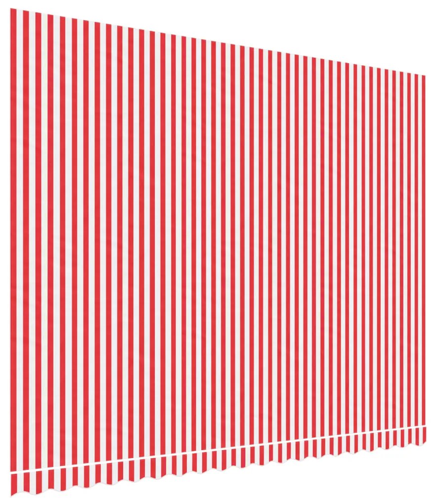 vidaXL Τεντόπανο Ανταλλακτικό Ριγέ Κόκκινο / Λευκό 4,5 x 3,5 μ.