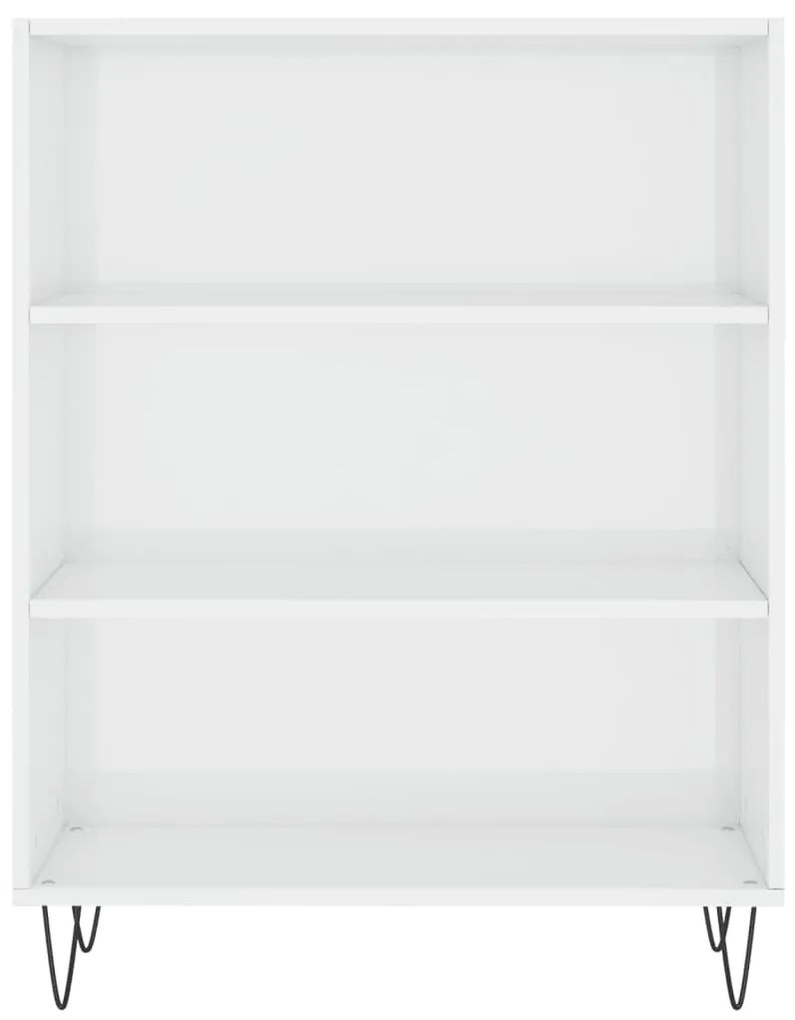 vidaXL Βιβλιοθήκη Γυαλιστερό Λευκό 69,5x32,5x90 εκ. Επεξεργασμένο Ξύλο