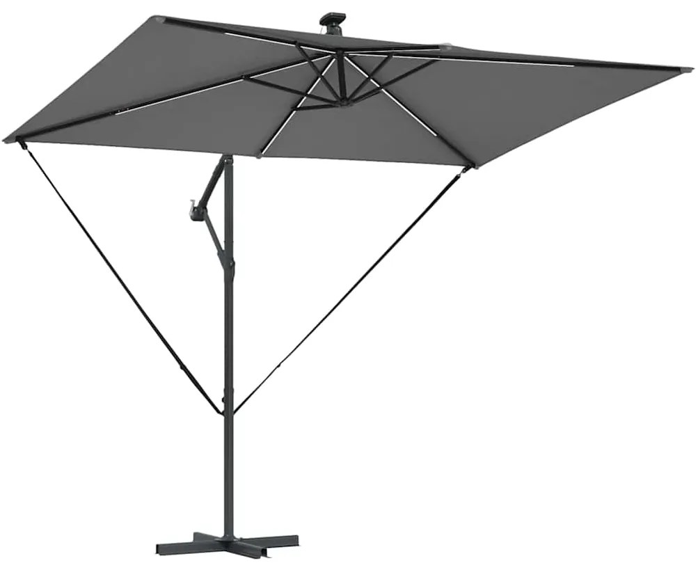 vidaXL Ομπρέλα Cantilever Banana Ανθρακί 294 x 200 x 254 εκ.