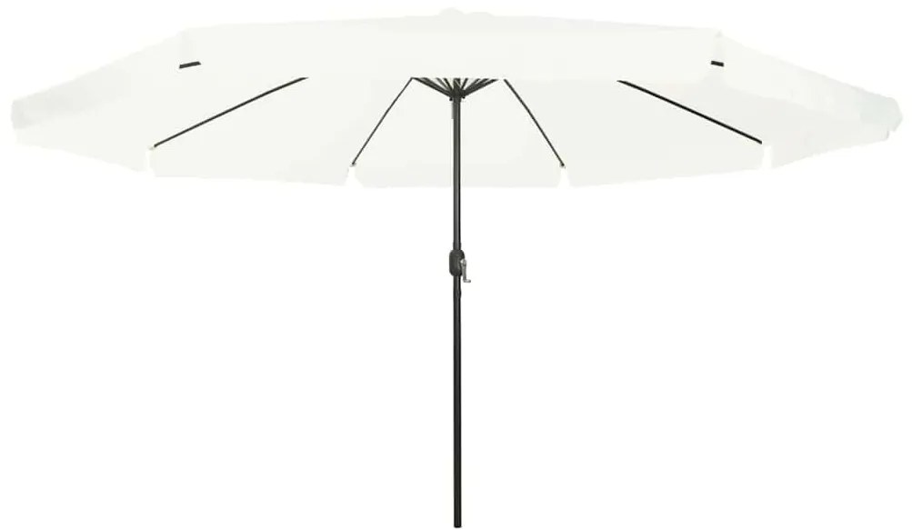 vidaXL Ομπρέλα Κήπου Άμμος 395 x 395 x 245 εκ. Πολυεστέρας και Χάλυβας