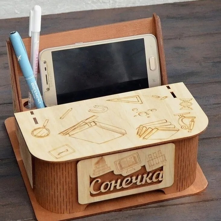 Intra απο ξύλο plywood 3mm-4mm πάχος – Εξατομικευμένο ξύλο Organizer Αξεσουάρ γραφείου γραφείου 45x50 cm INTRAVECTRY-MY558100