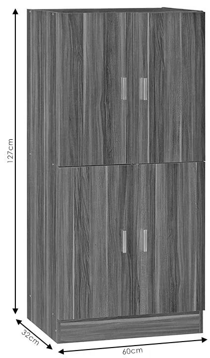 Παπουτσοθήκη - ντουλάπι Felicity χρώμα φυσικό mo 60x32x127εκ 60x32x127 εκ.