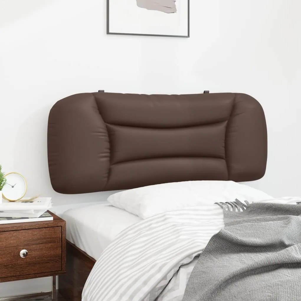 vidaXL Μαξιλάρι για Κεφαλάρι Hvar Καφέ 100 εκ. από Συνθετικό Δέρμα