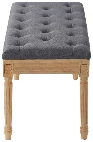 VEVOR Upholstered Bench, 16&quot;W Ottoman Bench, End of Bed Bench with Foam Padded Cushion and Rubberwood Legs, Tufted Footrest Stool Entryway Bench for Dining Room, Living Room, Bedroom, Hallway, Gray