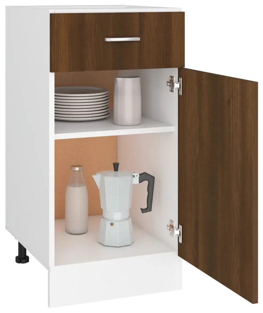 vidaXL Ντουλάπι με Συρτάρια "Lyon" Καφέ Δρυς 40x46x81,5 εκ. από Τεχνητό Ξύλο