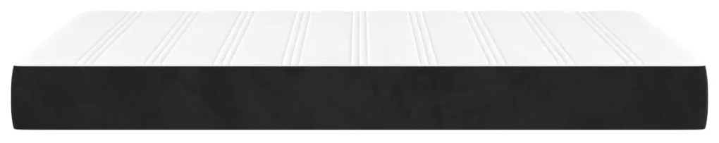 Στρώμα με Pocket Springs Μαύρο 120x220x20 εκ. Βελούδινο - Μαύρο