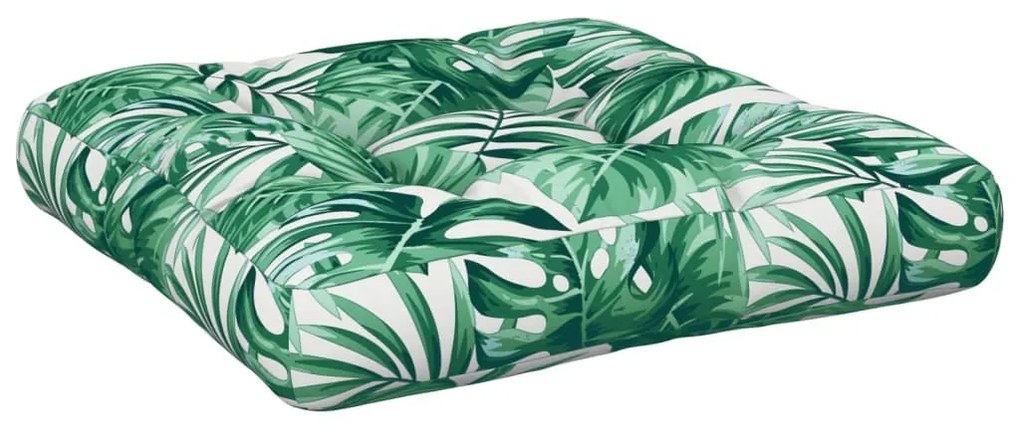Μαξιλάρι Παλέτας Φύλλα 60 x 60 x 12 εκ. Υφασμάτινο - Πράσινο