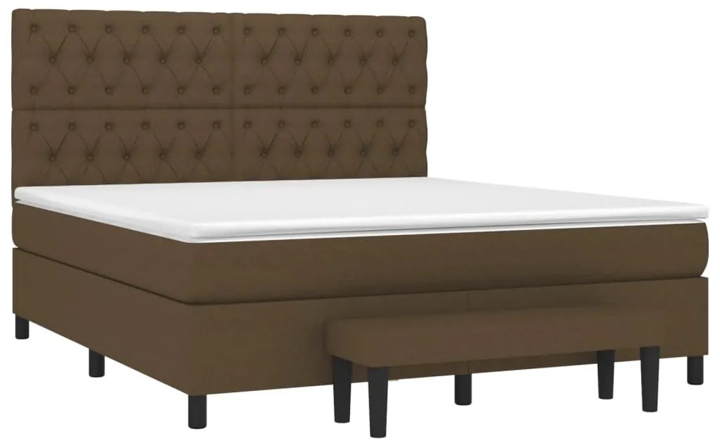 ΚΡΕΒΑΤΙ BOXSPRING ΜΕ ΣΤΡΩΜΑ ΣΚΟΥΡΟ ΚΑΦΕ 160X200 ΕΚ ΥΦΑΣΜΑΤΙΝΟ 3136848