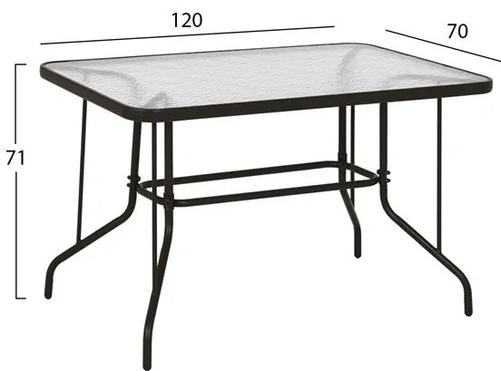 ΣΕΤ 5 ΤΜΧ ΤΡΑΠΕΖΙ ΜΕΤΑΛΛΙΚΟ 120Χ70Χ71Υ ΜΕ ΠΟΛΥΘΡΟΝΕΣ LEON ΜΕΤΑΛΛΙΚΕΣ ΚΑΦΕ HM10565.02