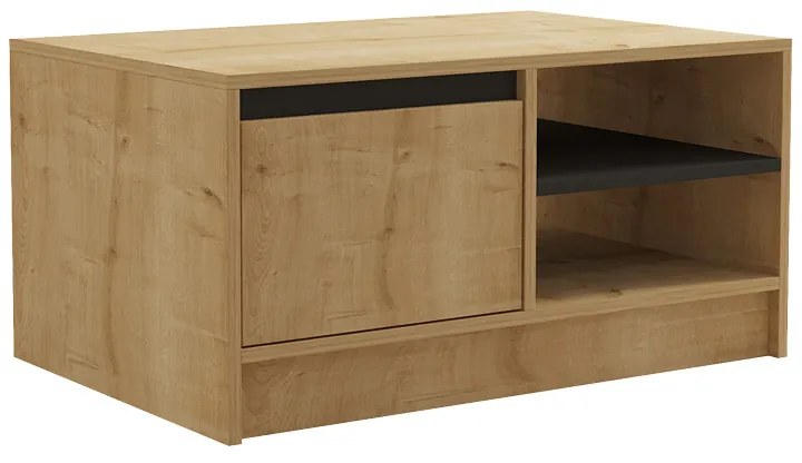 Τραπέζι σαλονιού Narli  σε oak απόχρωση 90x60x45εκ