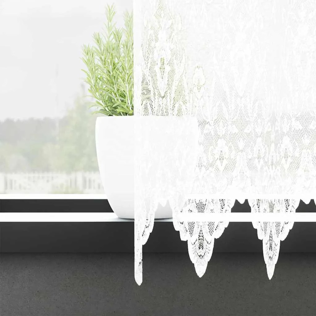 vidaXL Κουρτίνες με κουρτίνες Λευκό 500x100cm Πολυεστέρας