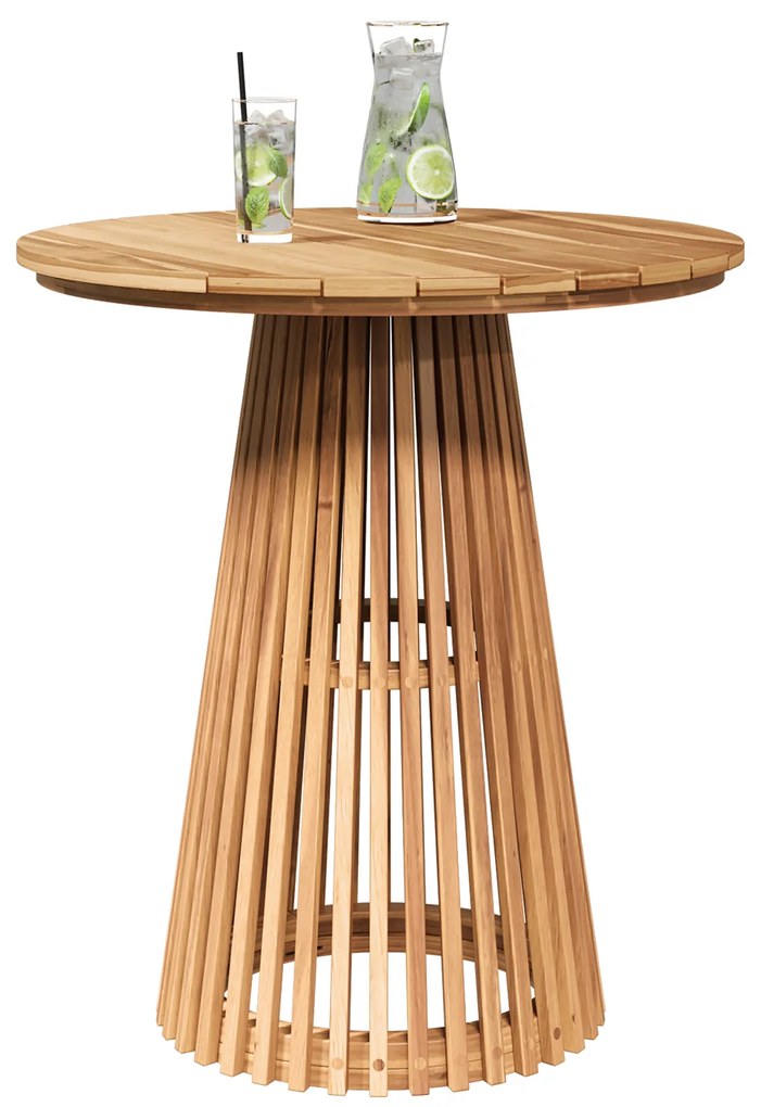 vidaXL Τραπέζι Κήπου Ø70x75 εκ Μασίφ Ξύλο Teak