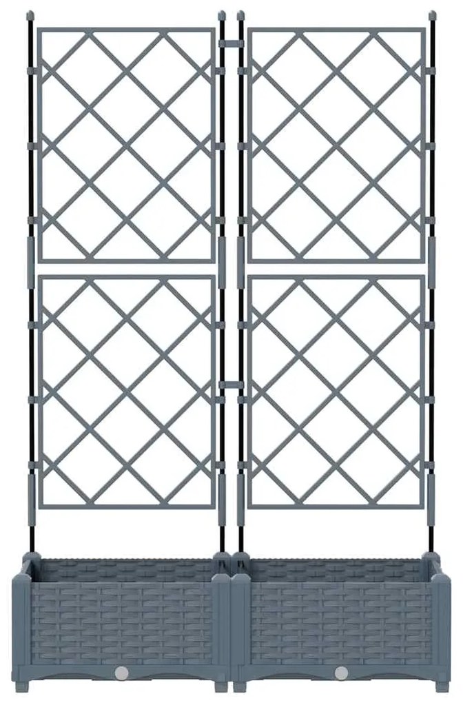 vidaXL Κηποτινάκι με Τρέλα Ανοιχτό γκρι 80 x 40 x 125.5 εκ. PP