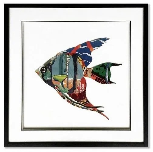 Supergreens Πίνακας Κολάζ Angel Fish 60x60 εκ