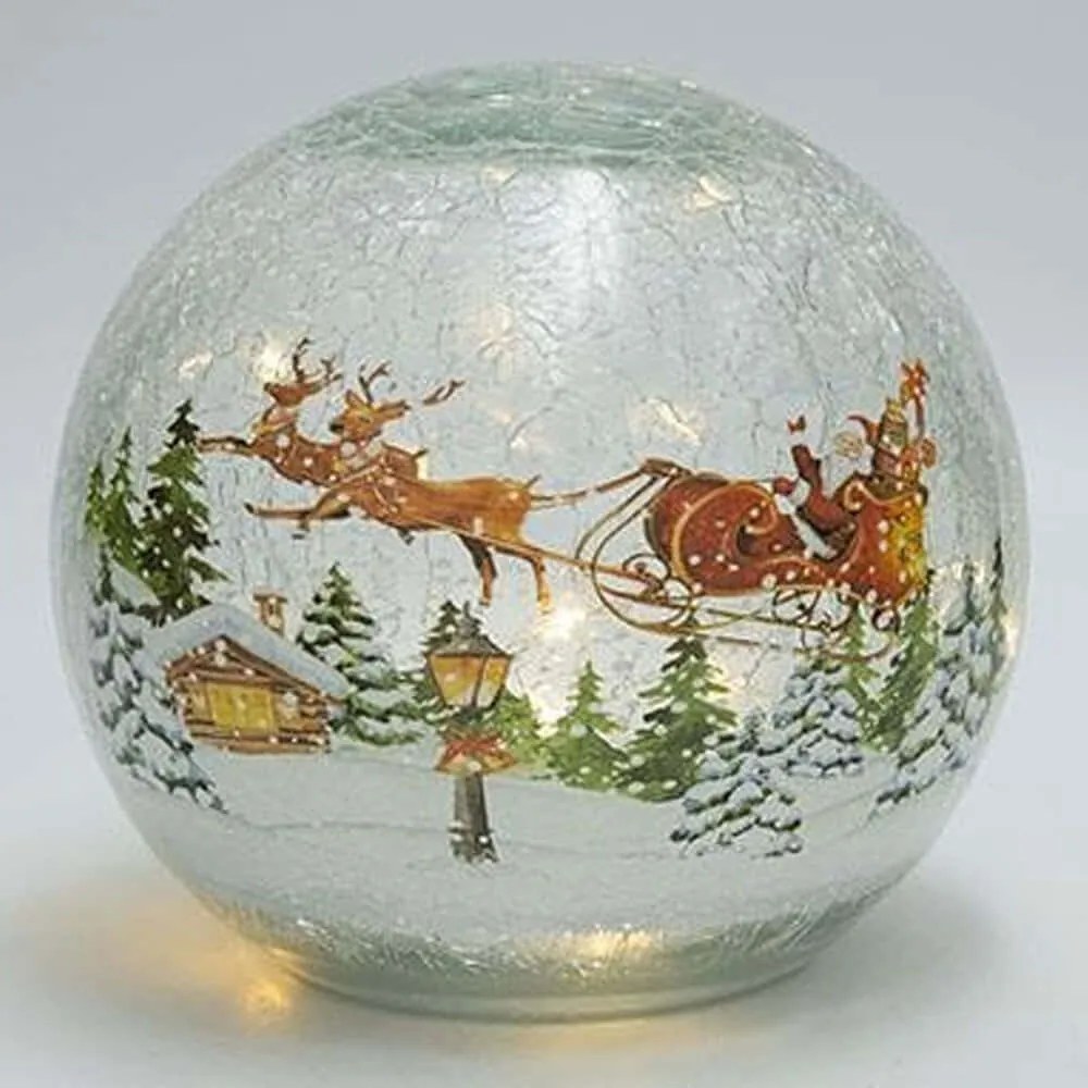 Χριστουγεννιάτικη Διακοσμητική Φωτιζόμενη Μπάλα 600-48140 14cm Multi