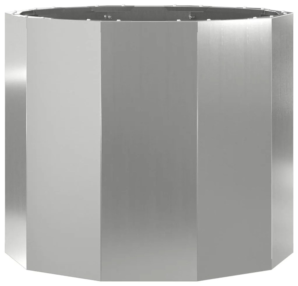 vidaXL Γλάστρα Ασημί 60 x 60 x 50 εκ Επικαλυμμένος Χάλυβας