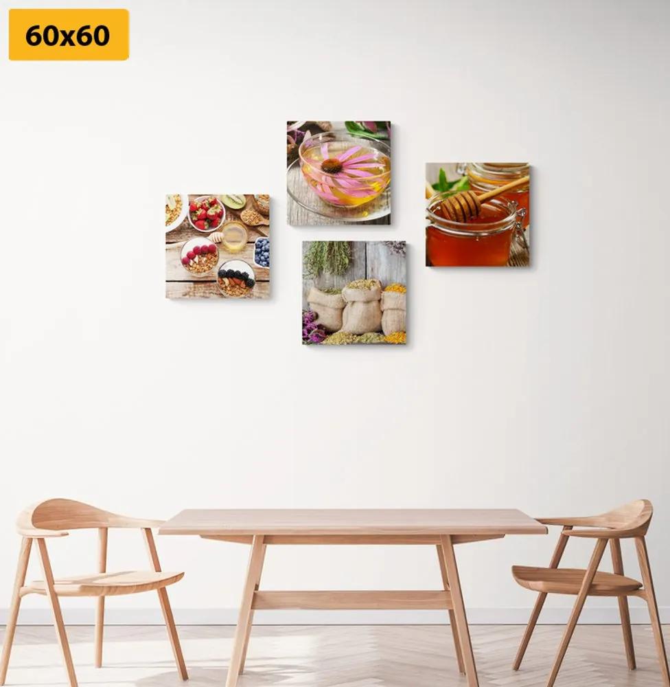 Σετ εικόνων νεκρή φύση στην κουζίνα - 4x 60x60