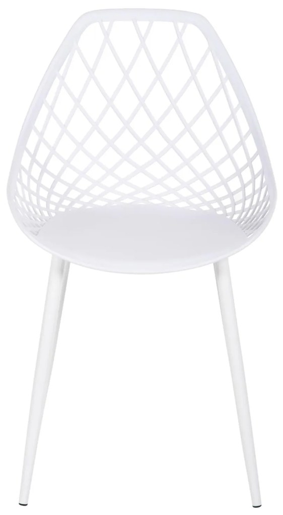 Καρέκλα LIO C9524.11 Πολυπροπυλενίου με Μεταλλικά πόδια Λευκή 52x53x82Υεκ. 4αδα 52x53x82 εκ.