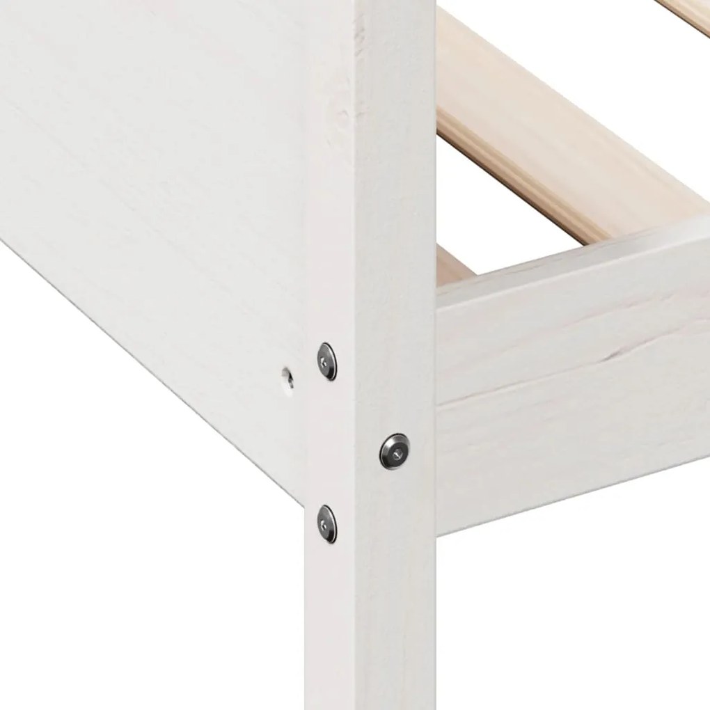 vidaXL Κρεβάτι ημέρας χωρίς στρώμα Λευκό 75x190 cm Στερεό ξύλο πεύκο