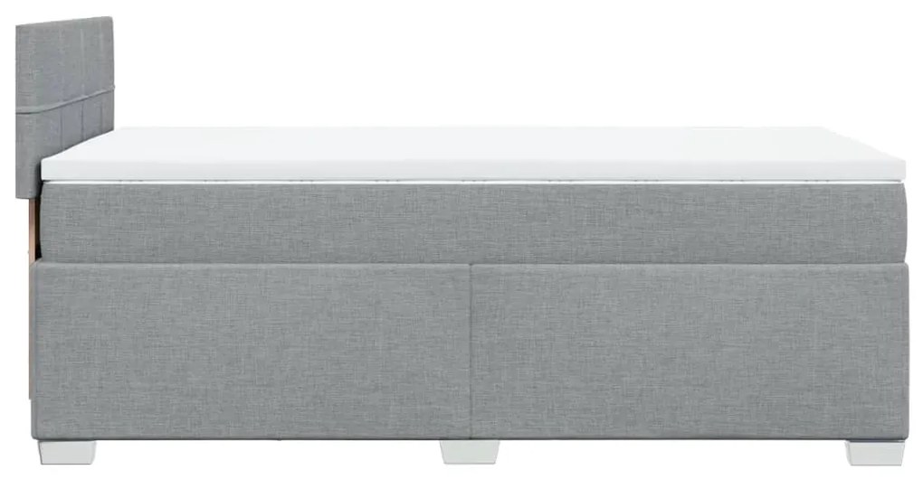 ΚΡΕΒΑΤΙ BOXSPRING ΜΕ ΣΤΡΩΜΑ ΑΝΟΙΧΤΟ ΓΚΡΙ 100X200 ΕΚ. ΥΦΑΣΜΑΤΙΝΟ 3288099