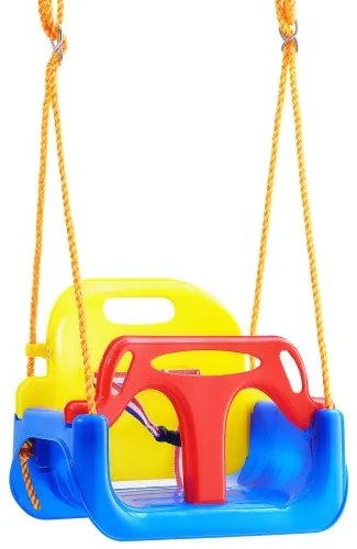 VEVOR 3-in-1 Toddler Swing Seat Baby Swing Seat with Adjustable Ropes Snap Hooks