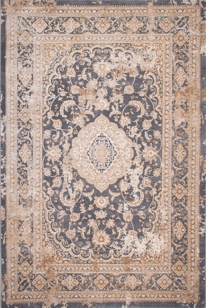 Χαλί VELVET 2222/Grey Beige &#8211; 160×160 cm 160εκ - Στρόγγυλο