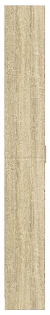 Ντουλάπα Διαδρόμου Sonoma Δρυς 55x25x189 εκ. Επεξεργασμένο Ξύλο - Καφέ