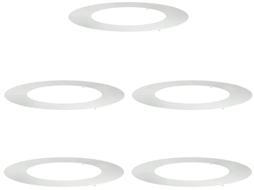 vidaXL Φλατ Δαχτυλίδια Δέντρων 5 pcs Ασημί Ø50 / 80 εκ.