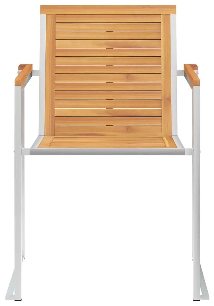 vidaXL Καρέκλες Κήπου 4 τεμ. από Μασίφ Ξύλο Teak με Μαξιλάρια