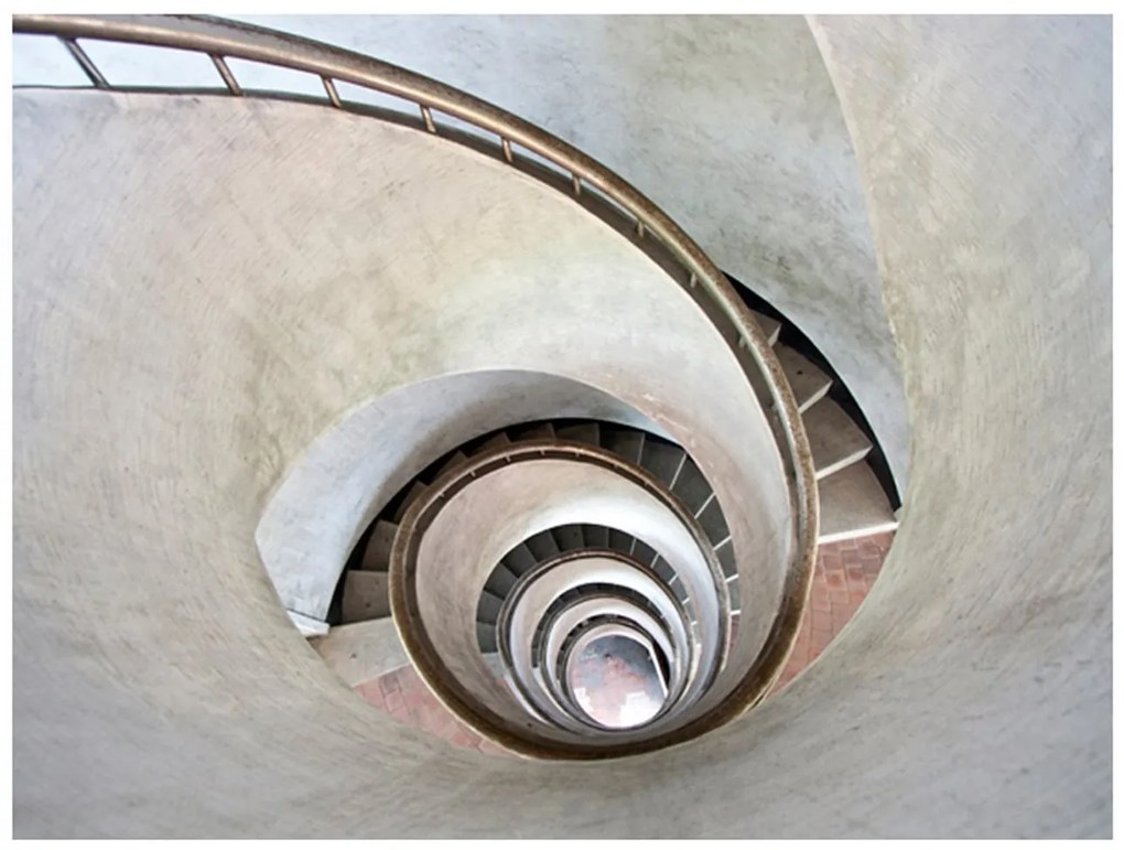 Φωτοταπετσαρία - White spiral stairs 200x154