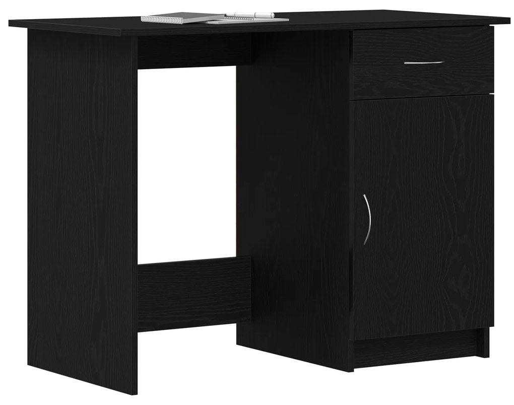 vidaXL Γραφείο Μαύρο Δρυς 100x50x76 εκ από Επεξεργασμένο Ξύλο