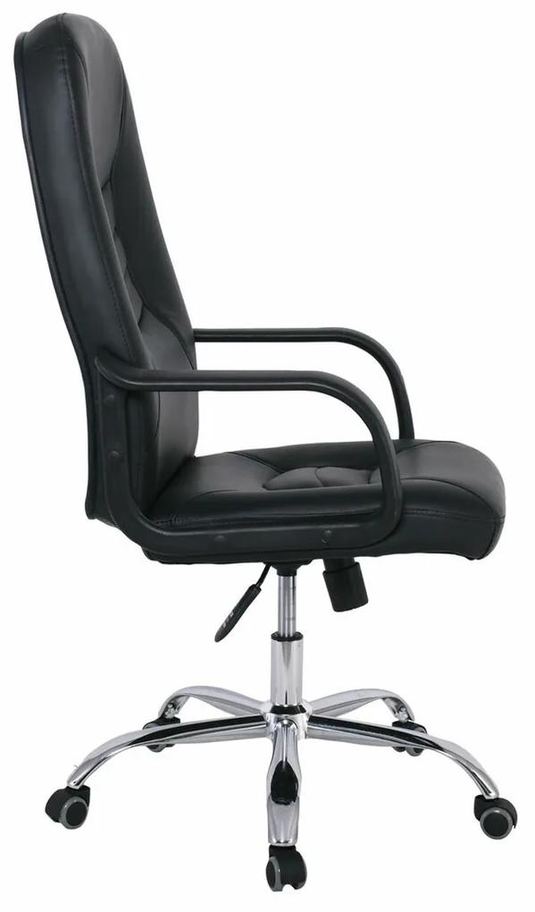 Καρέκλα γραφείου Mesa 427, Μαύρο, 109x65x65cm, Με μπράτσα, Με ρόδες, Μηχανισμός καρέκλας: Economic | Epipla1.gr