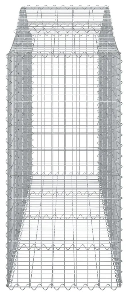 vidaXL Συρματοκιβώτια Τοξωτά 12 τεμ. 200x50x120/140 εκ. Γαλβαν. Ατσάλι