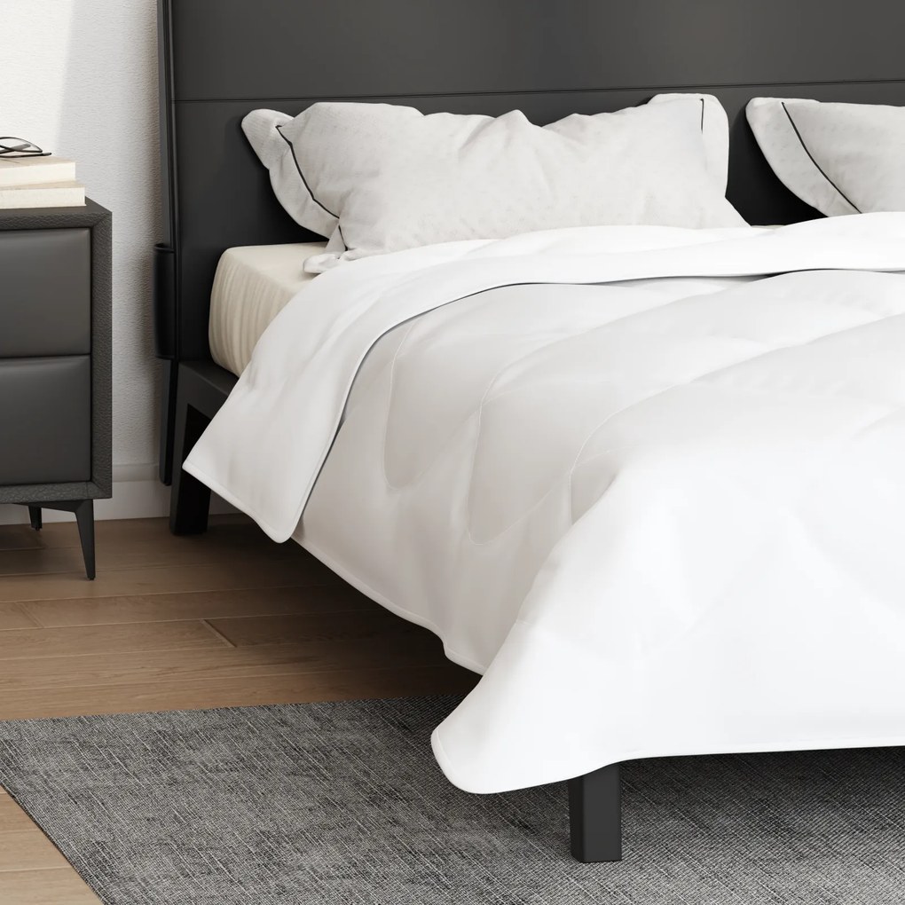 vidaXL Κουβέρτες & Κουβέρτες Λευκό 240 x 220 εκ. Μικροΐνες