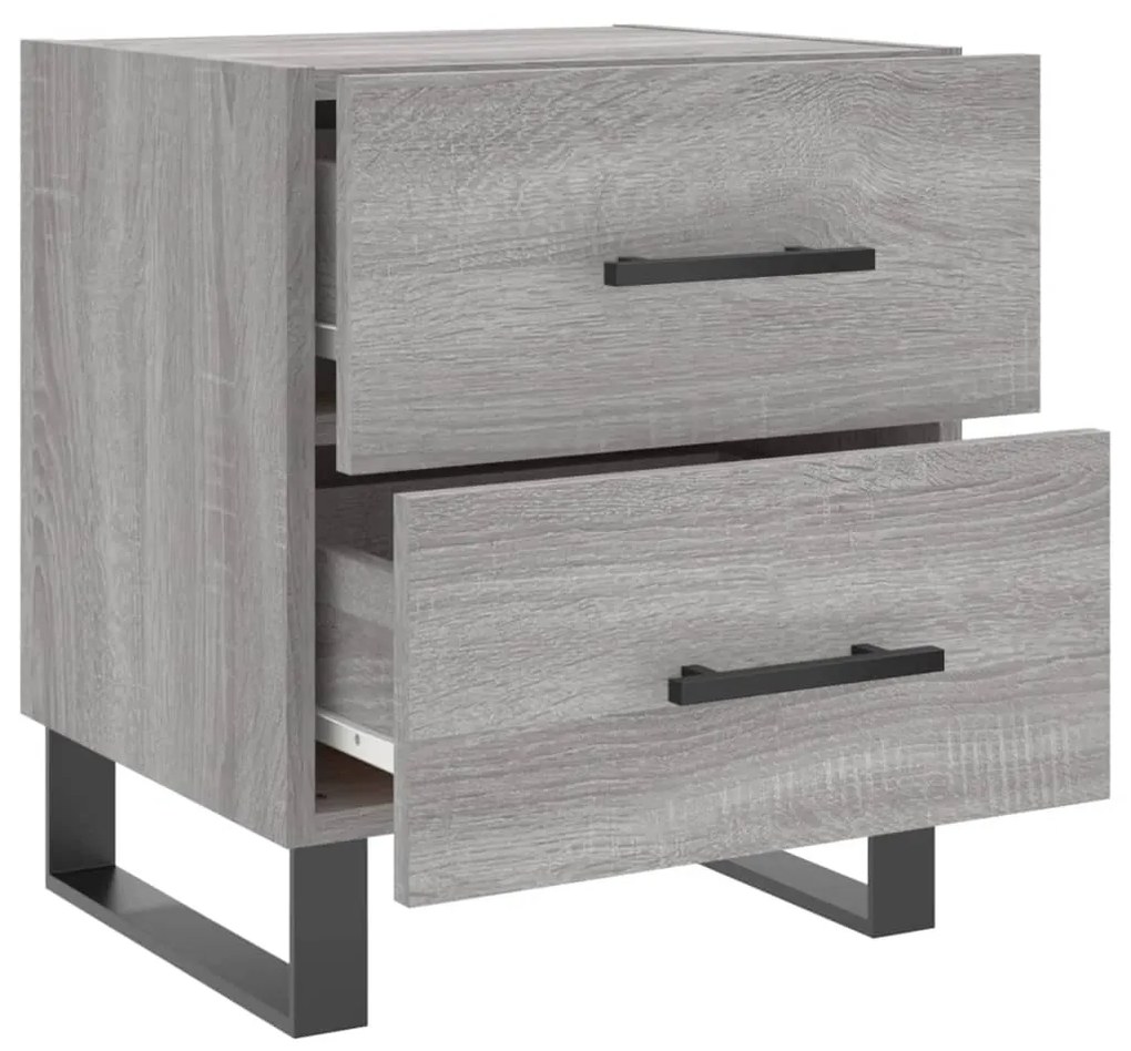 vidaXL Κομοδίνο Γκρι Sonoma 40 x 35 x 47,5 εκ. από Επεξεργασμένο Ξύλο