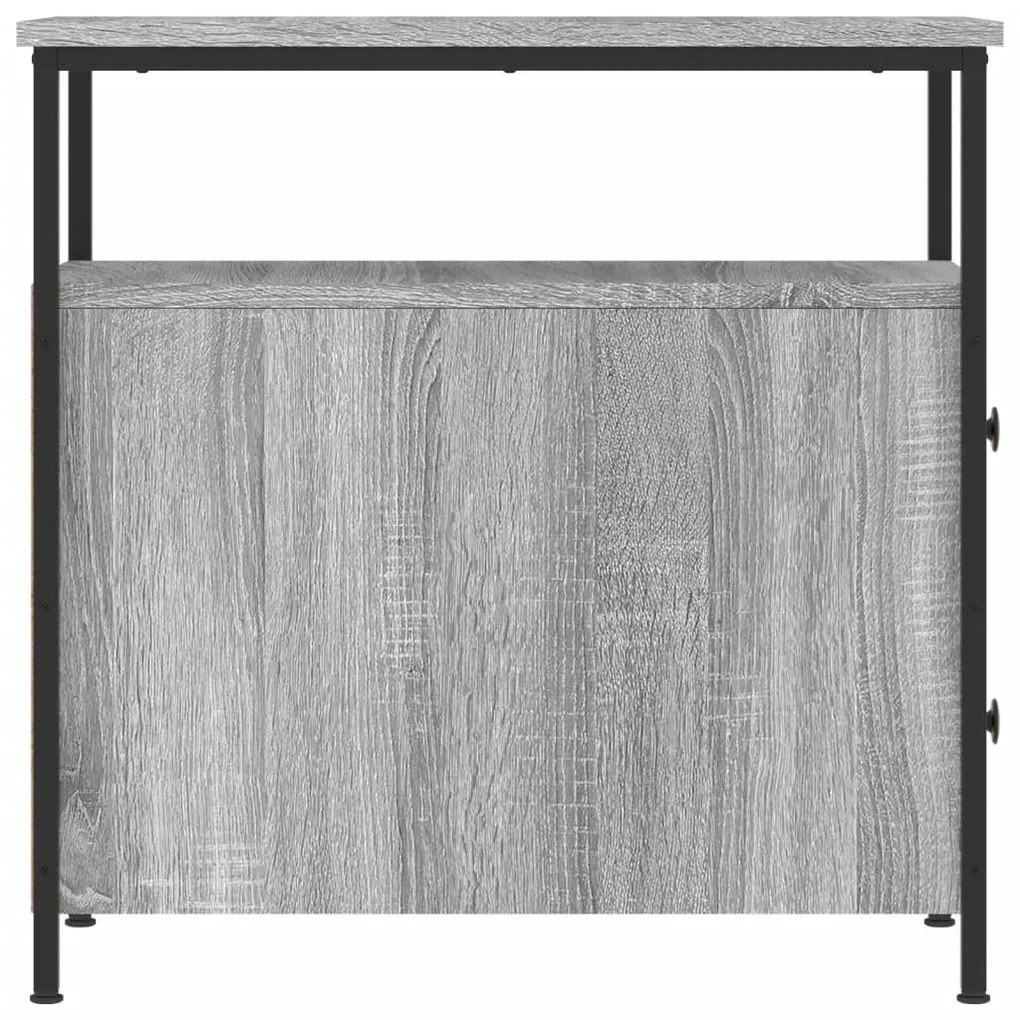 vidaXL Κομοδίνο Γκρι Sonoma 30 x 60 x 60 εκ. από Επεξεργασμένο Ξύλο