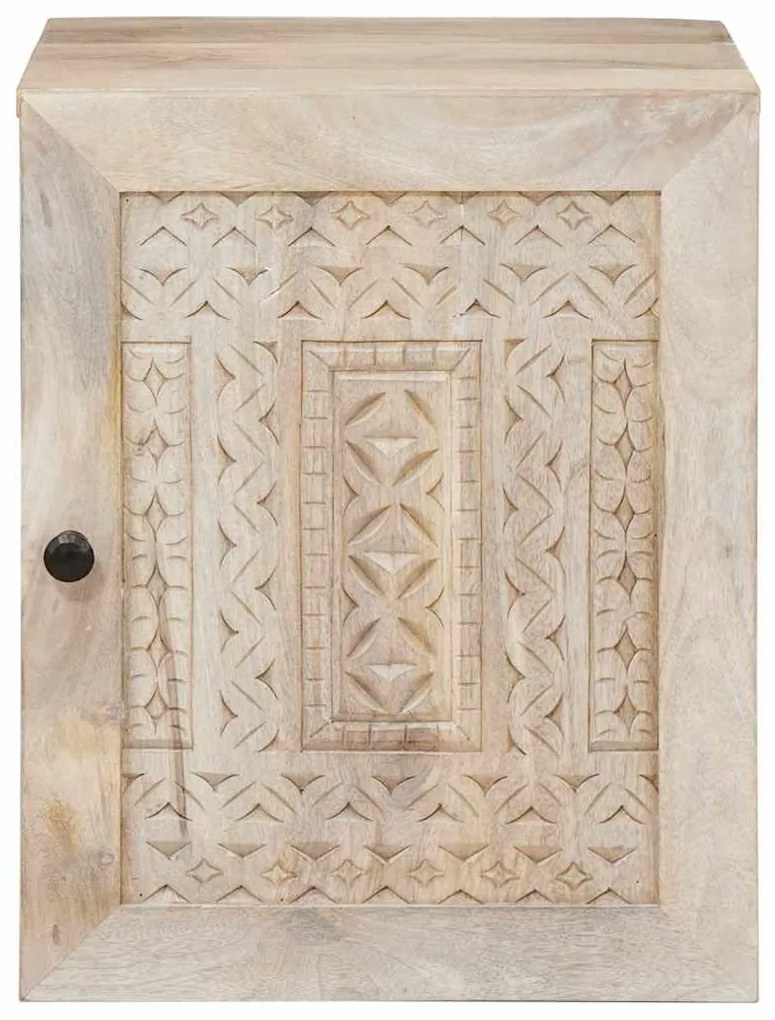 vidaXL Ντουλάπι Μπάνιου Λευκό 38 x 33.5 x 160 εκ Στερεό Ξύλο Μάνγκο