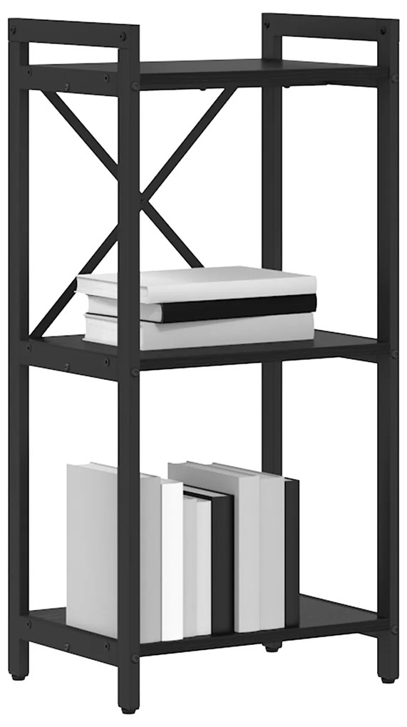 vidaXL Βιβλιοθήκη Μαύρη δρυς 40 x 30 x 83 εκ Επεξεργασμένο ξύλο