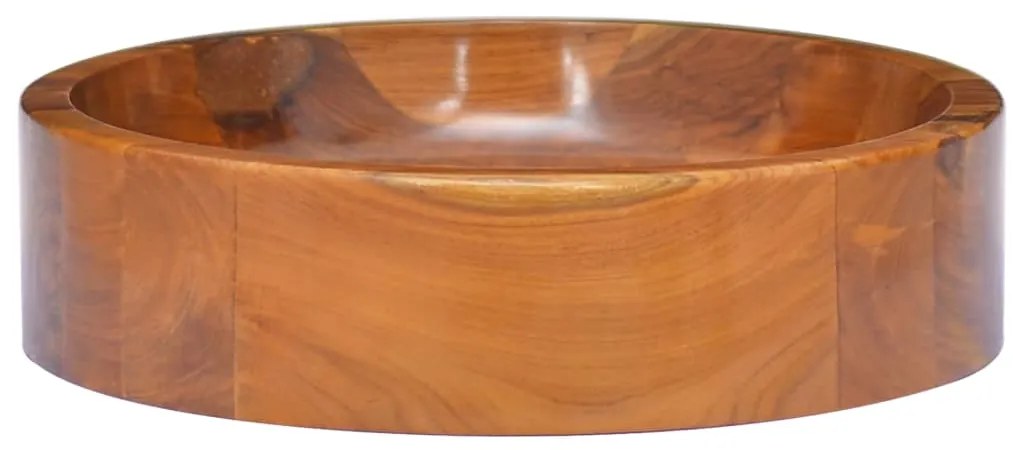 vidaXL Νιπτήρας Ø40 x 10 εκ. από Μασίφ Ξύλο Teak