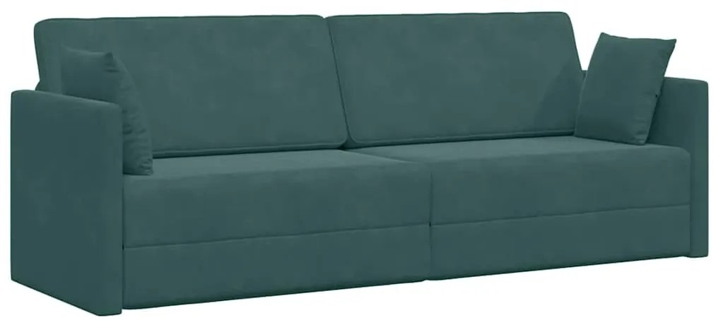 vidaXL Καναπές-κρεβάτι Σκούρο πράσινο 213 x 76 x 77 εκ Βελούδο
