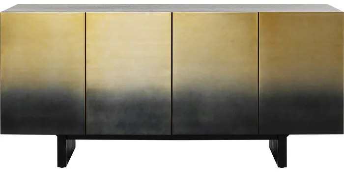 Μπουφές Prezioso Μεταλλικός Μαύρος-Χρυσός 160x45x78 εκ. - Μαύρο