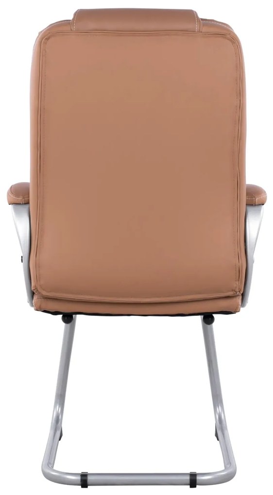 Καρέκλα επισκέπτη Dhara με PU camel 63x67x112Υ εκ.