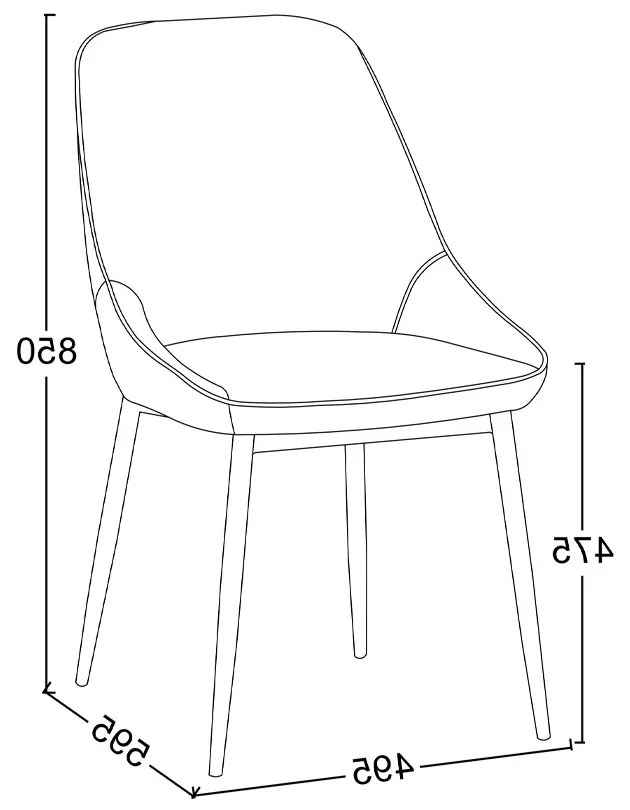 CALIPER ΚΑΡΕΚΛΑ ΚΑΦΕ CAPPUCCINO 50x60xH85cm