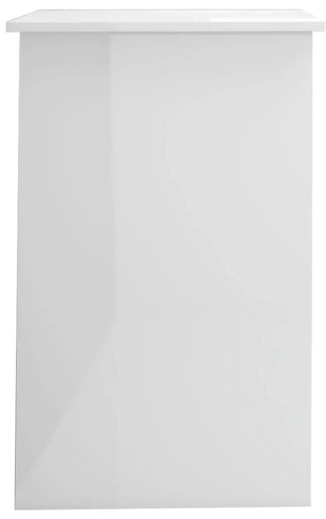 Γραφείο Γυαλιστερό Λευκό 100 x 50 x 76 εκ. από Μοριοσανίδα - Λευκό